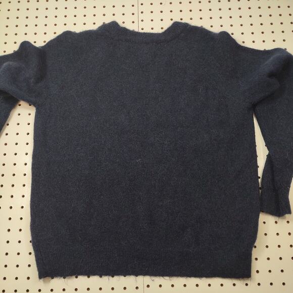 Zara Alpaca Wool Blend Navy Sweater, Size Large - Picture 7 of 7